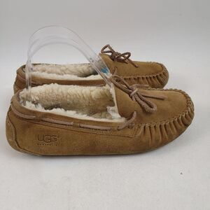 UGG Dakota Chestnut SHEARLING LINED Slipper Slip-on shoes mini ugg Size 6